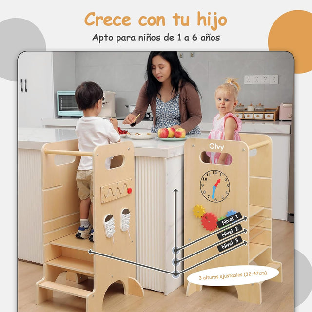 Torre De Aprendizaje - Montessori 4-en-1