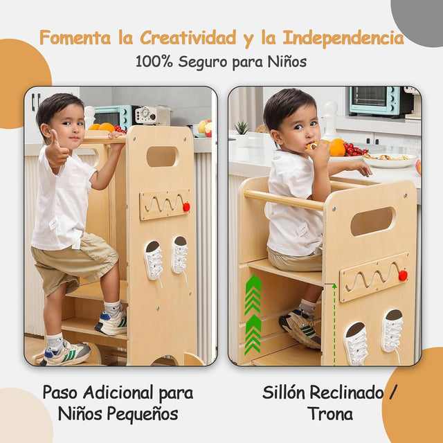 Torre De Aprendizaje - Montessori 4-en-1