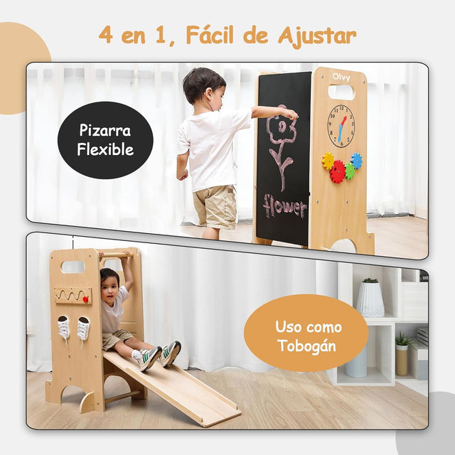 Torre De Aprendizaje - Montessori 4-en-1